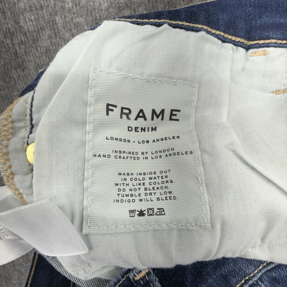 FRAME Le High Flare Jeans high rise flared fitted Blue Size 27 - Picture 3 of 9